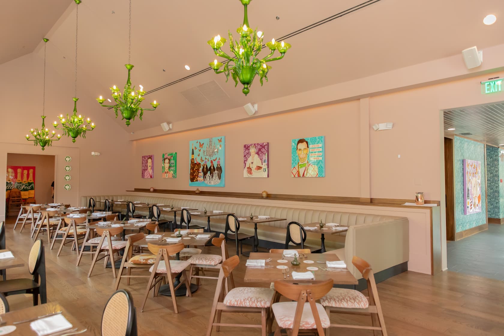 Main dining room at The Grove Kitchen & Gardens in Tyler Texas